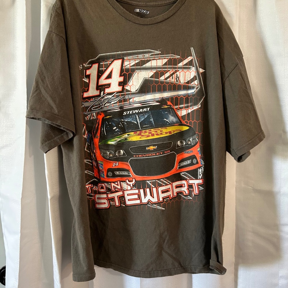 Vintage Tony Stewart #14‎ NASCAR Racing T-Shirt Motorsports Fan Apparel Graphic
